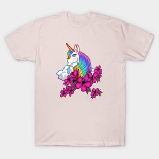 Cute Unicorn Flower T-Shirt